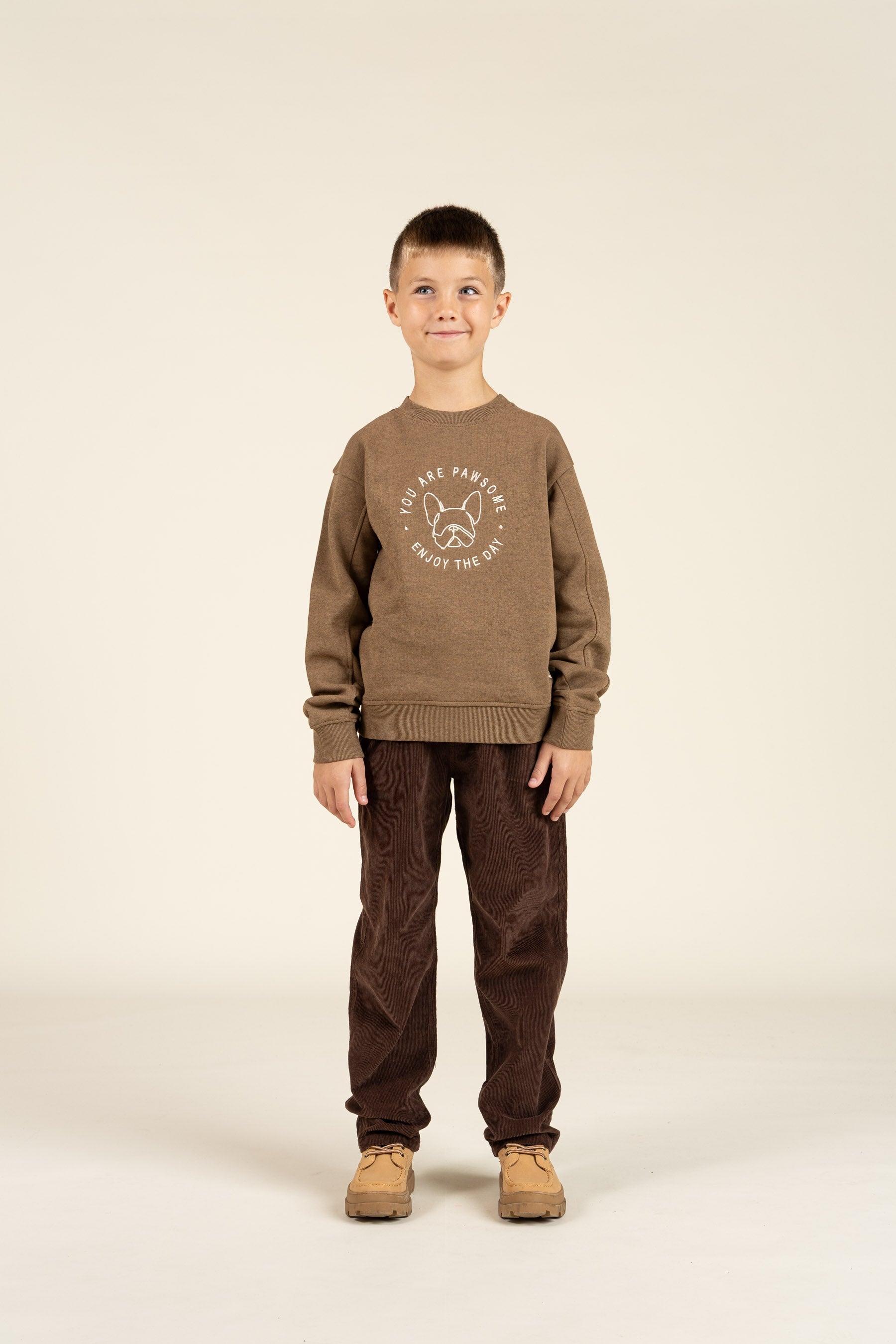 Sweatshirt med rund hals - Tween - Coffe Melange | 100891 Justin