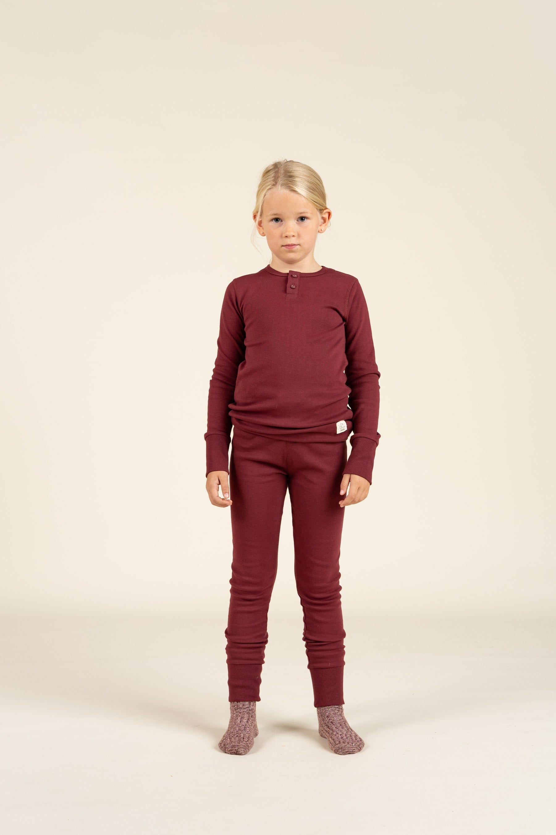 Pyjamas i jersey - Tween - Burgundy | 100555 Bangkok