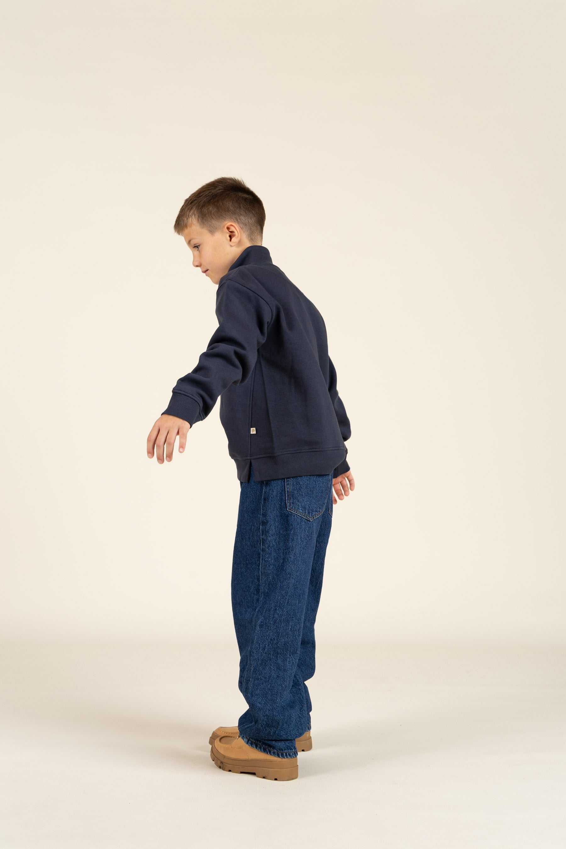 Sweatshirt med kort lynlås - Tween - Navy | 100807 Tristan