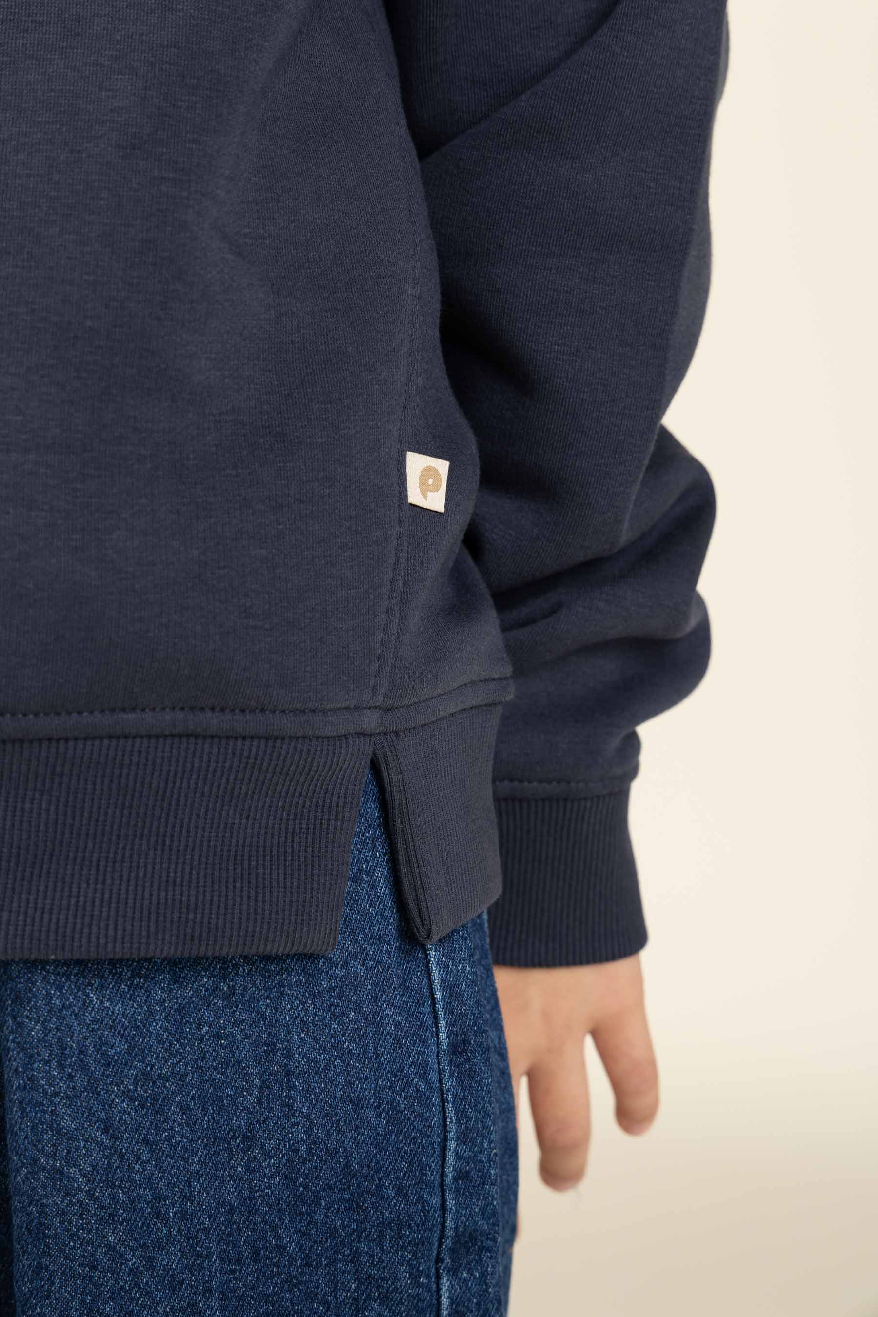 Sweatshirt med kort lynlås - Tween - Navy | 100807 Tristan