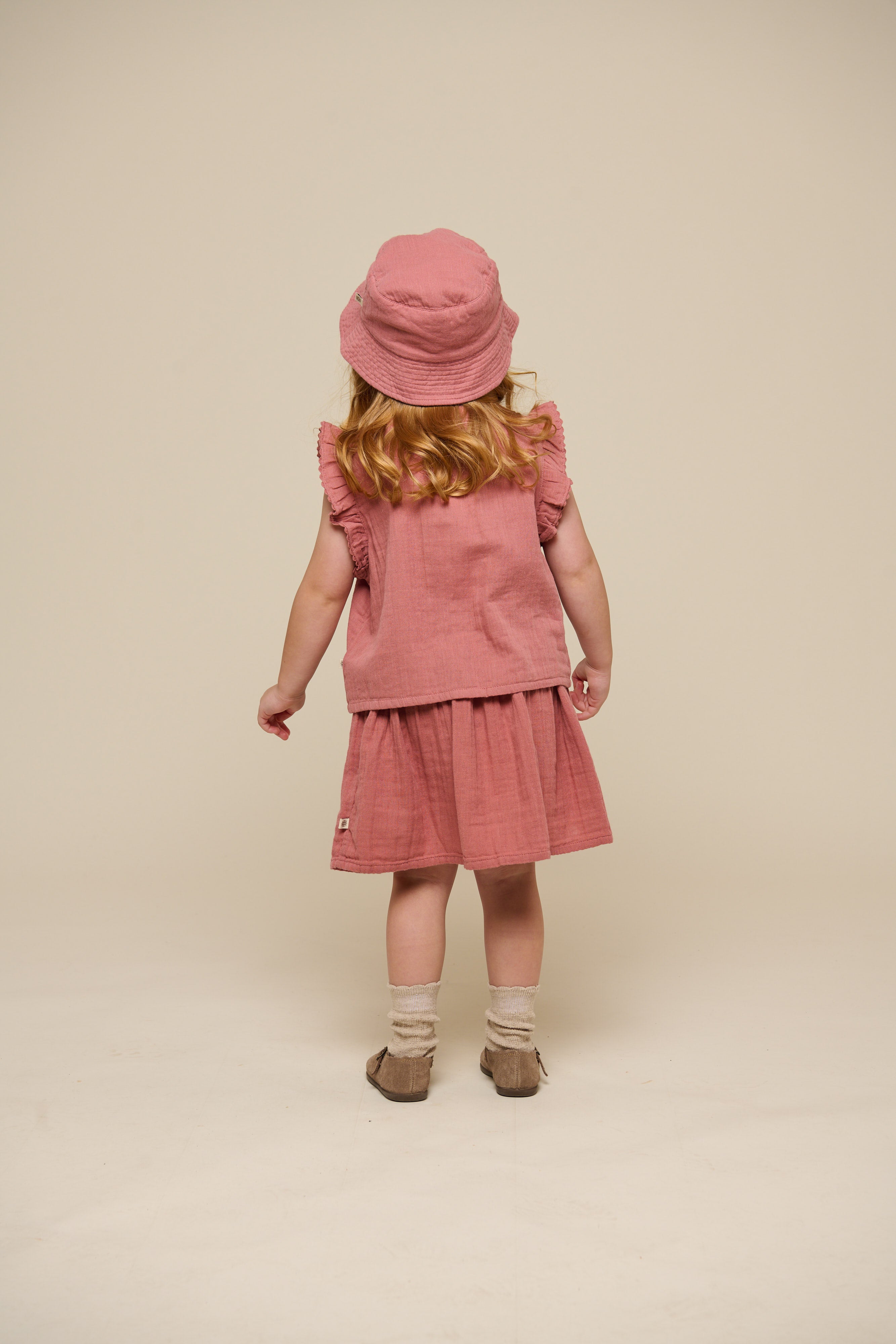 Nederdel i musselin - Kids - Old Rose | 100938 Jasmine