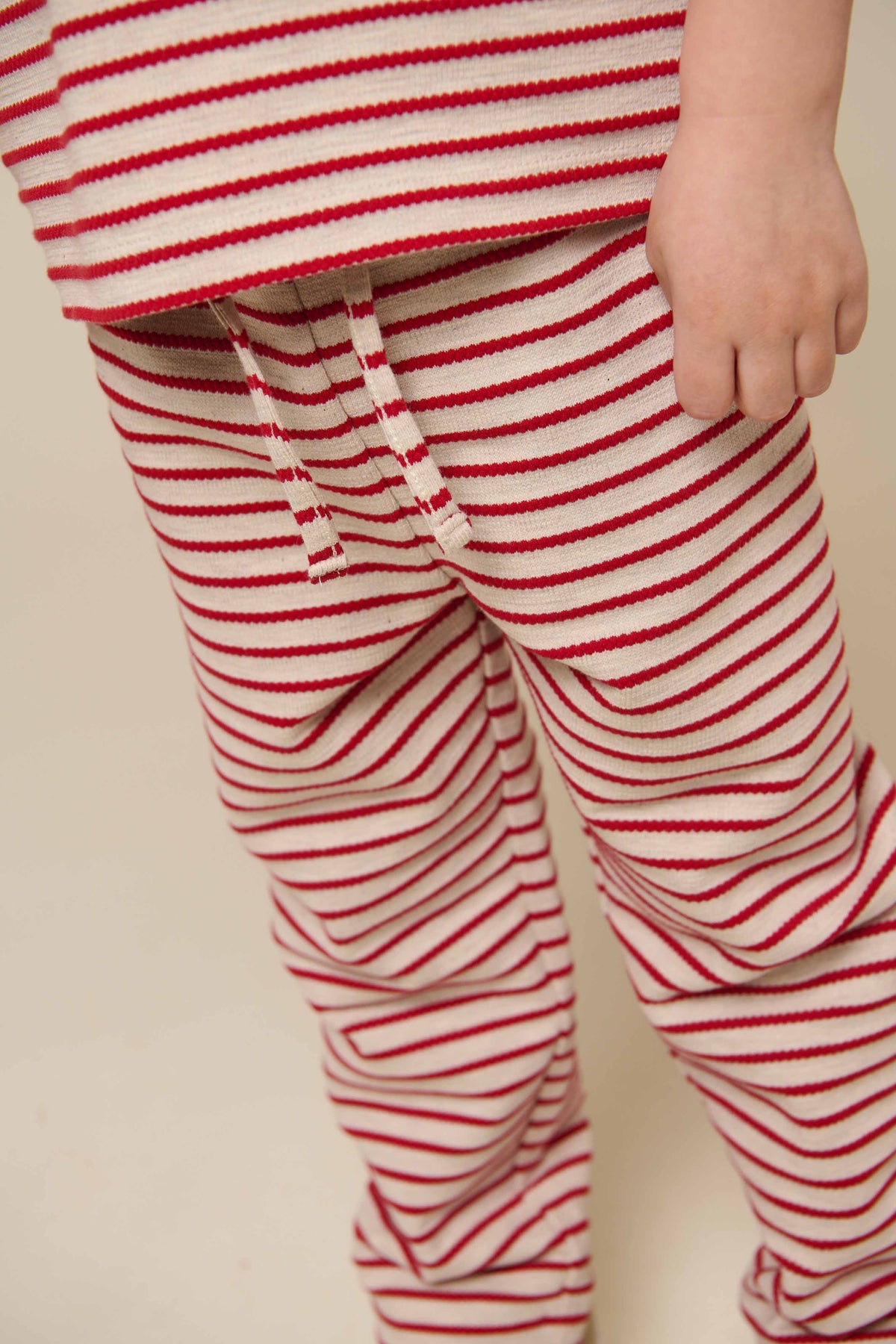 Stribede jersey bukser - Kids - Cherry Red | 100999 Emmie
