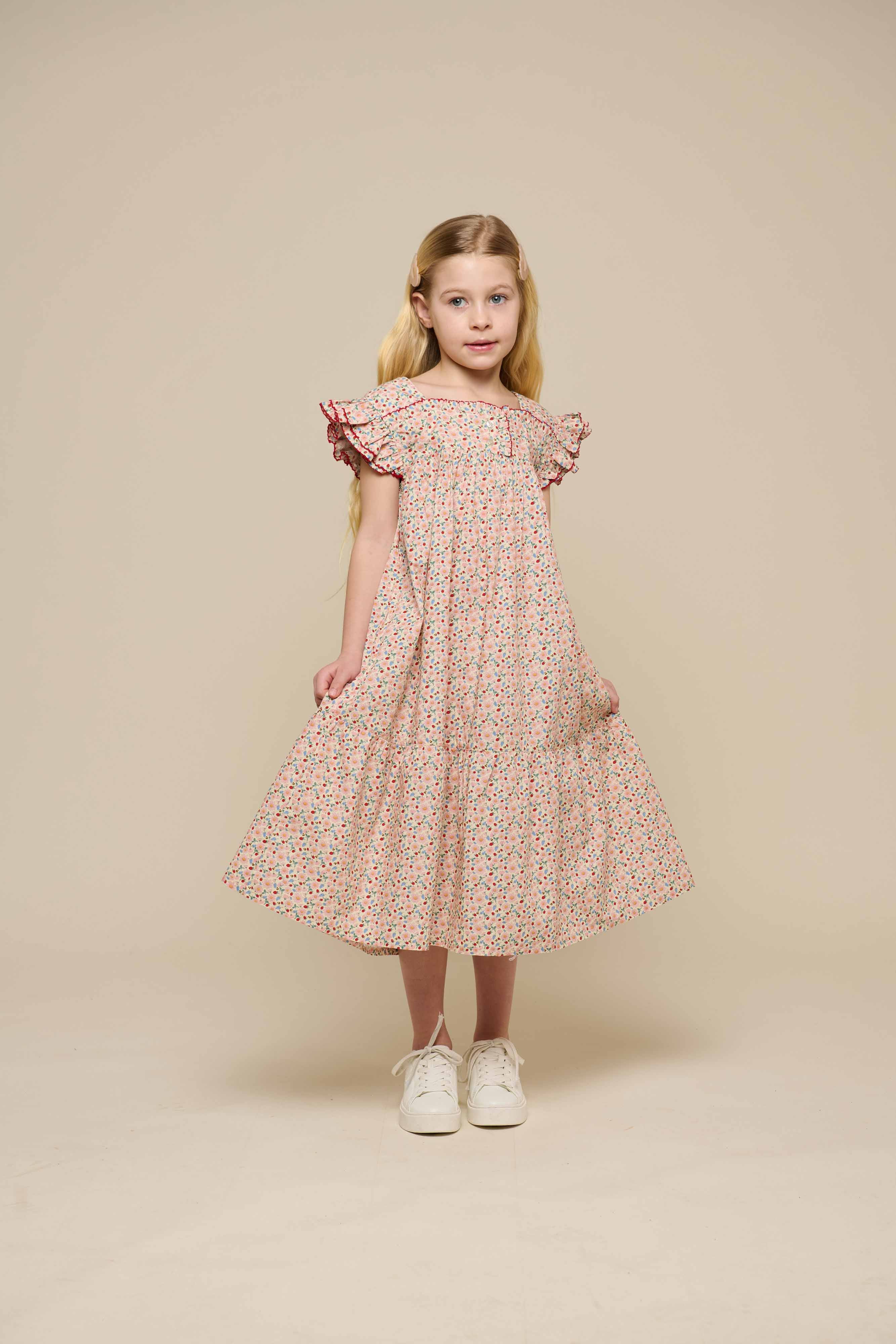 Blomstret poplinkjole - Tween - Rose | 100961 Poppy