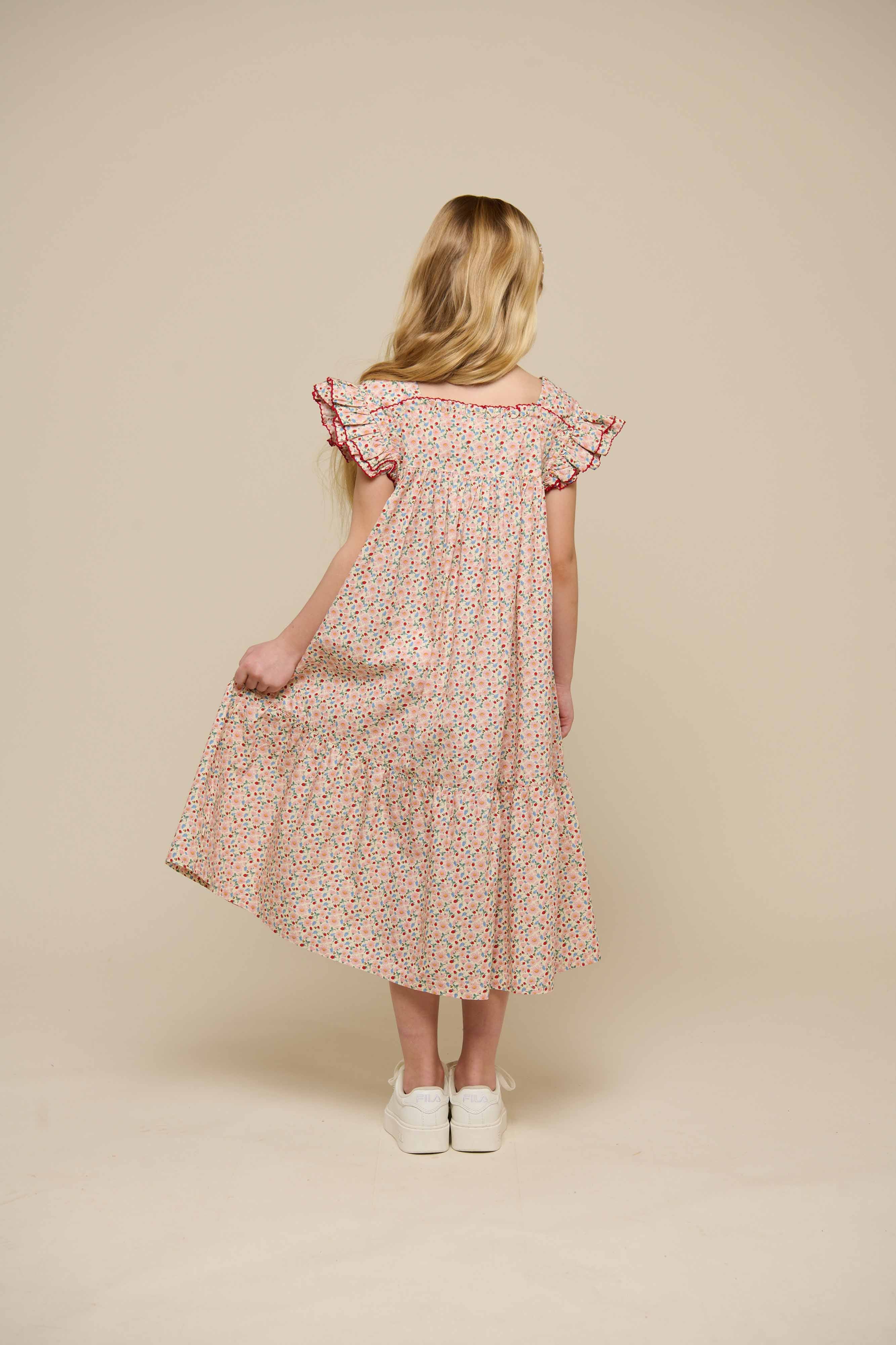 Blomstret poplinkjole - Tween - Rose | 100961 Poppy