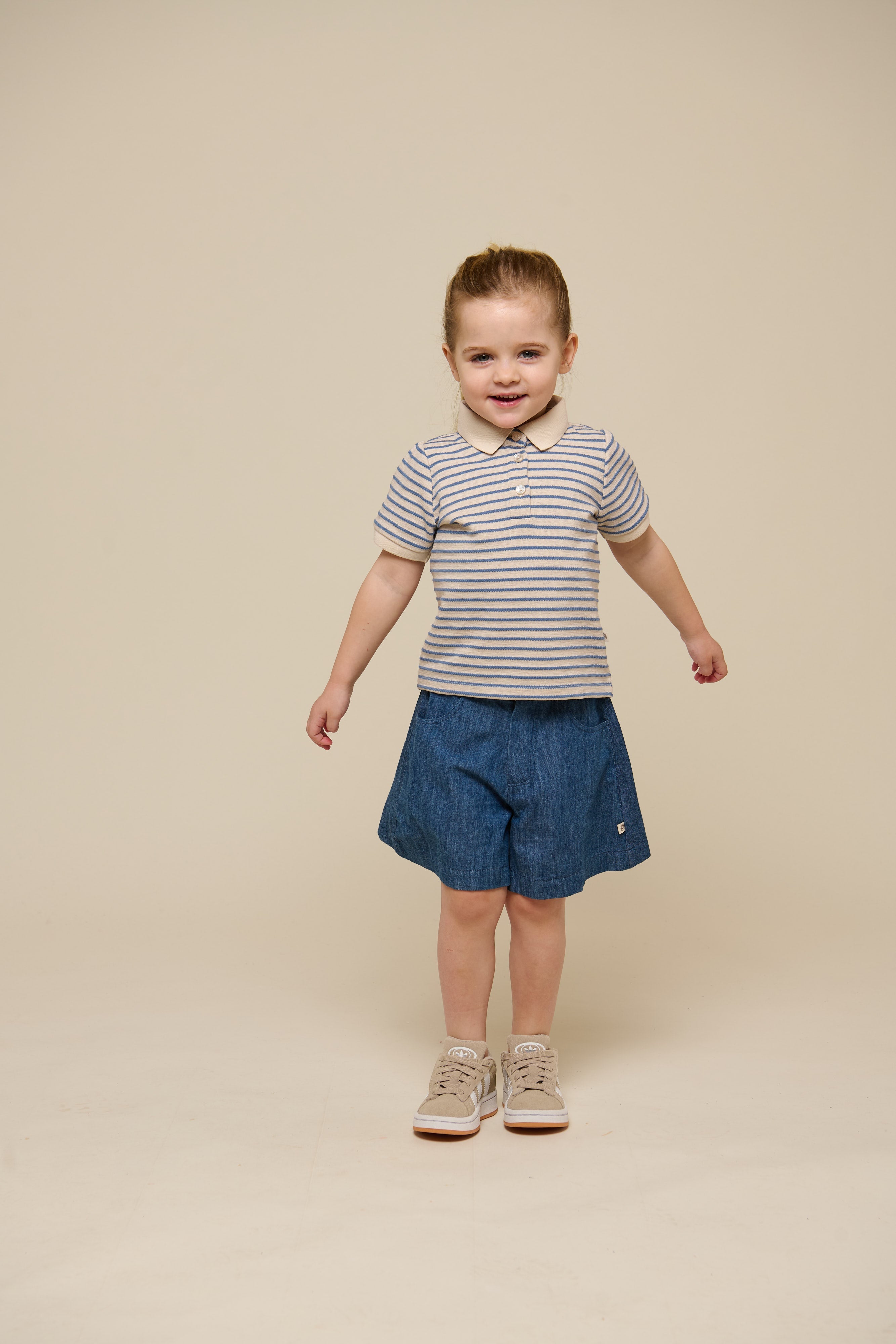 Shorts med vidde i light-denim - Kids - Blue Denim | 101053 Isabella