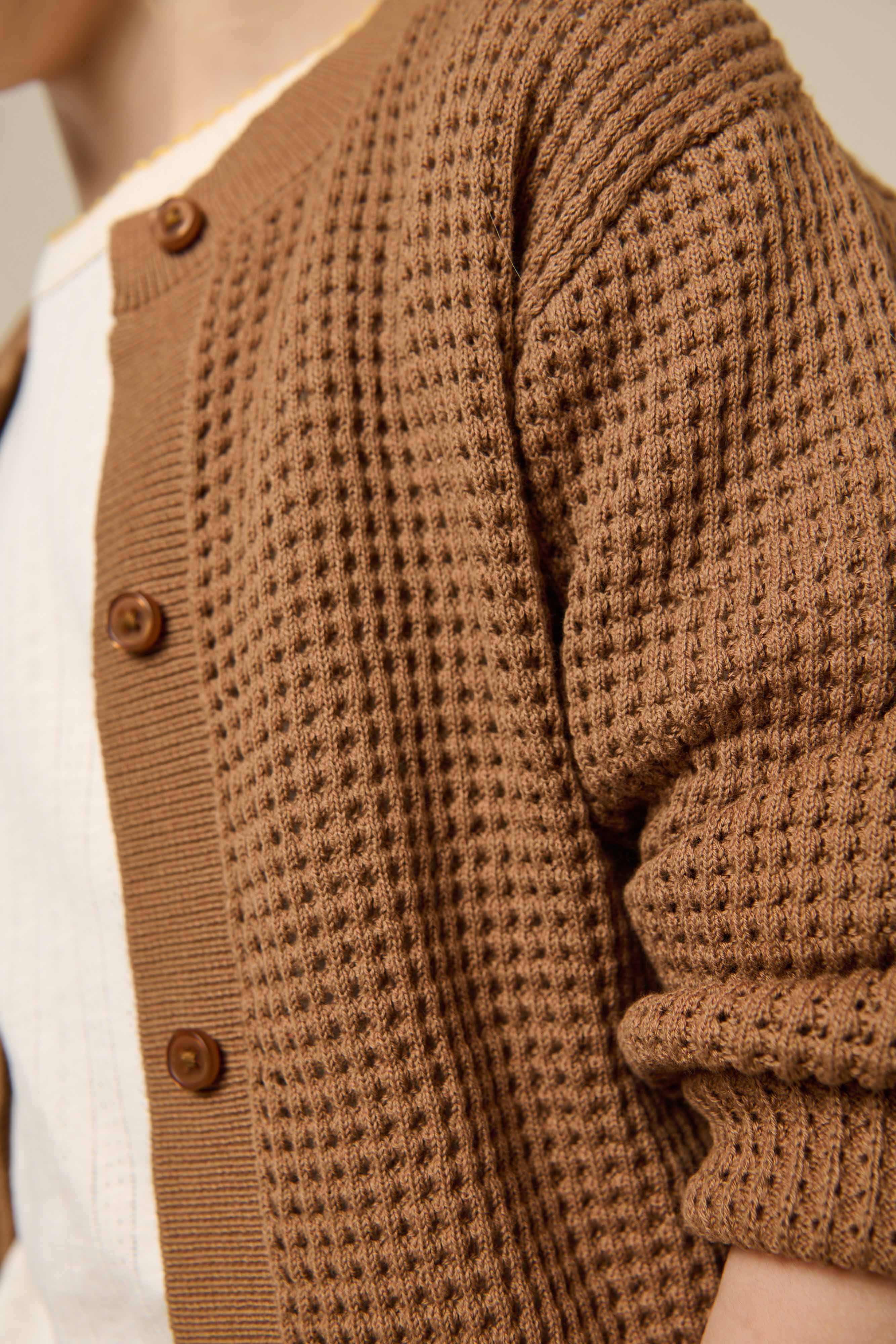 Strikket cardigan i bomuld - Tween - Coconut | 101272 Katie