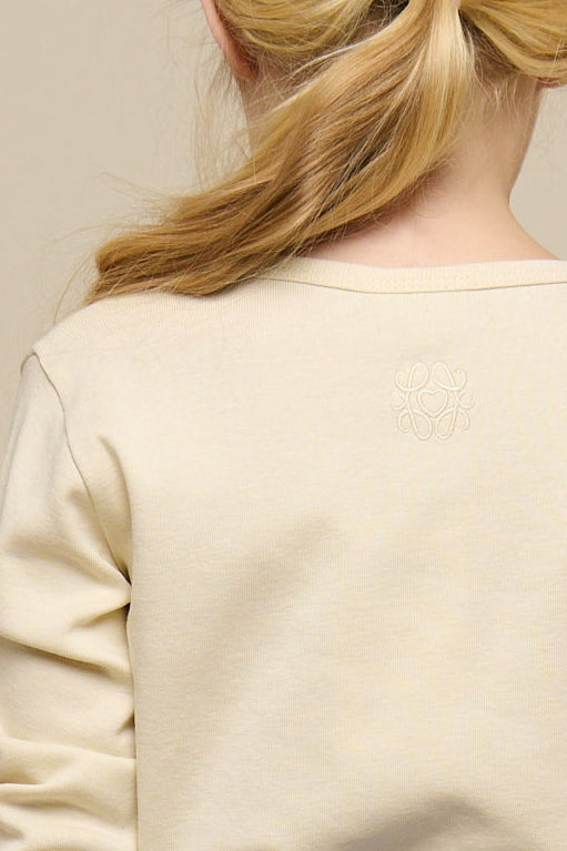T-shirt med blomsterapplikation - Tween - Offwhite | 101232 Sarah