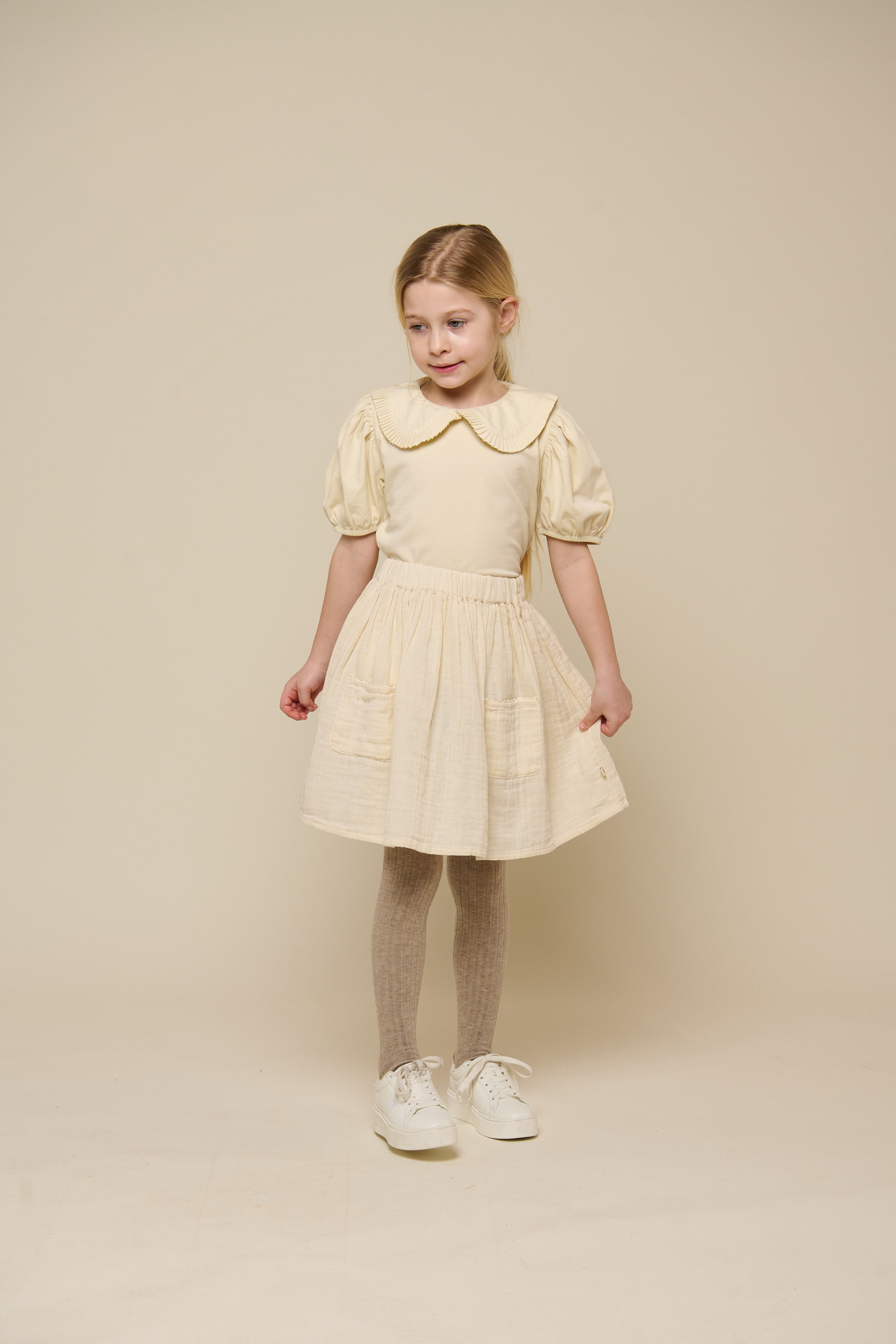 Nederdel i musselin - Tween - Off White | 100937 Jasmine