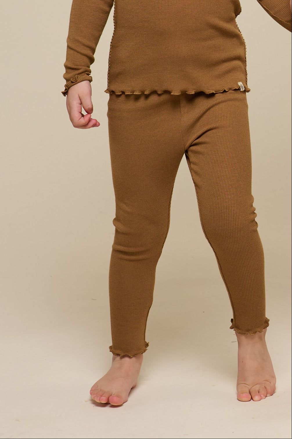 Leggings i modalrib - Kids - Coconut | 101324 Lottie