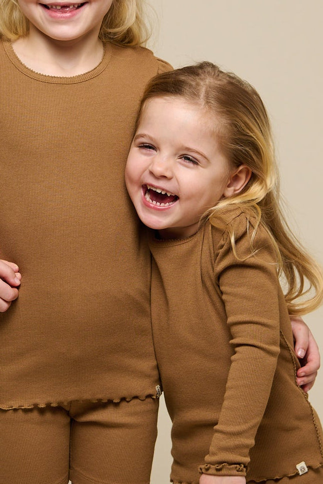 Langærmet T-shirt i modalrib - Kids - Coconut | 101308 Lottie