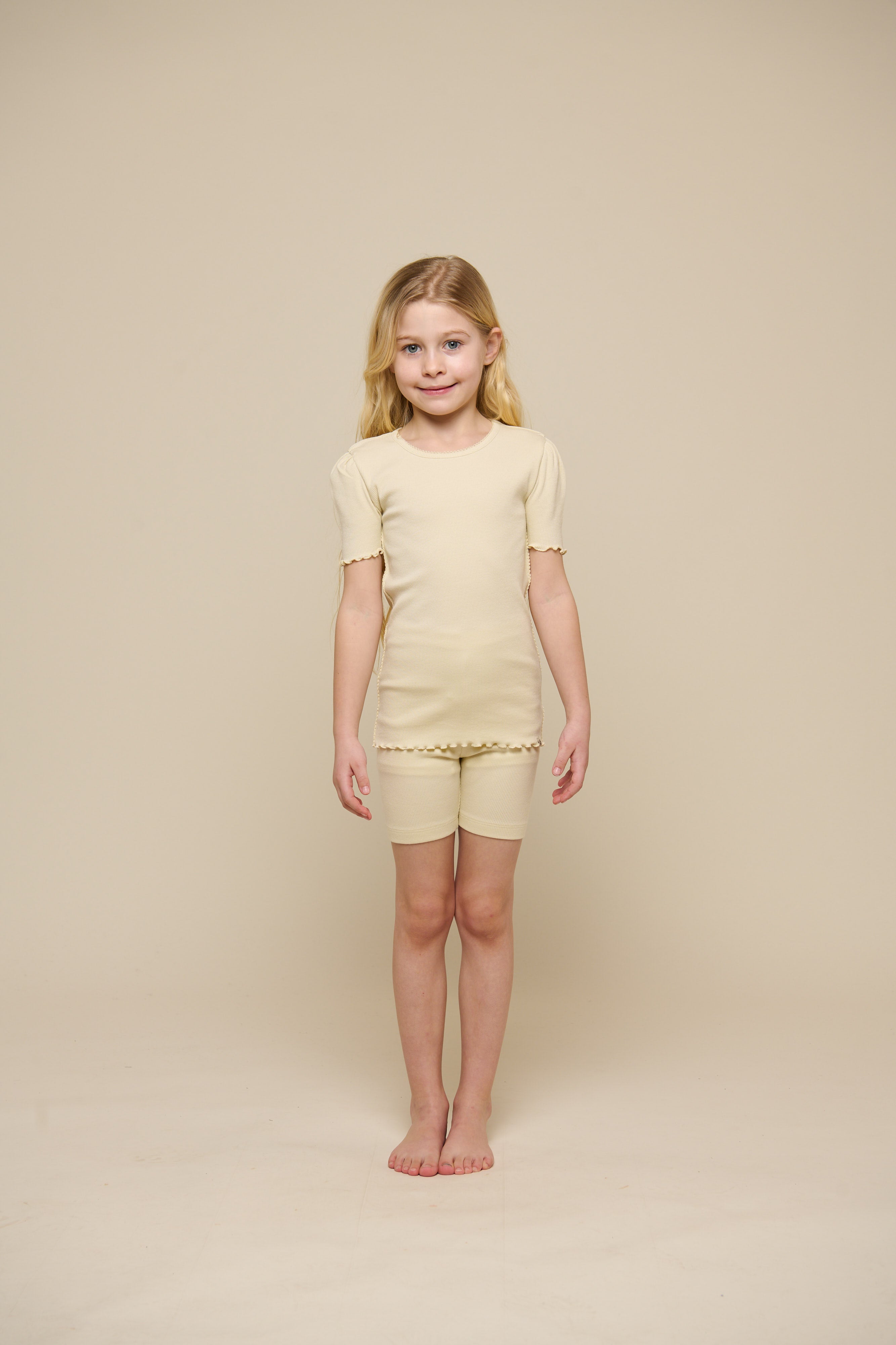 T-shirt i modalrib - Tween - Offwhite | 101305 Lottie